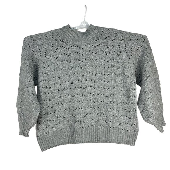 Time And Tru XL Grey Knit Sweater With Recycled Polyester & Polyester Blend - Picture 1 of 6